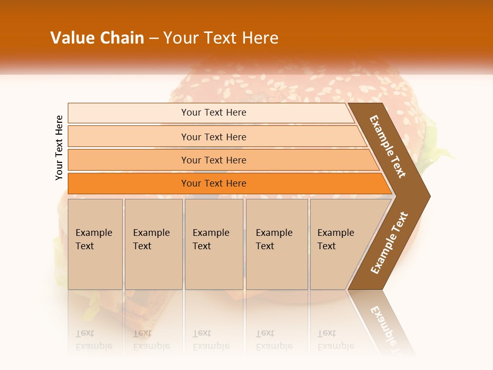 A Hamburger With A Bite Taken Out Of It PowerPoint Template