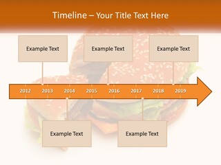 A Hamburger With A Bite Taken Out Of It PowerPoint Template