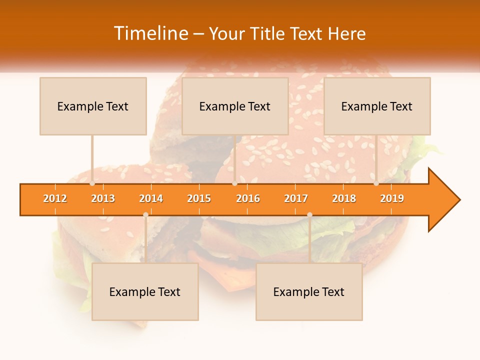 A Hamburger With A Bite Taken Out Of It PowerPoint Template