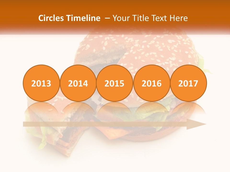 A Hamburger With A Bite Taken Out Of It PowerPoint Template