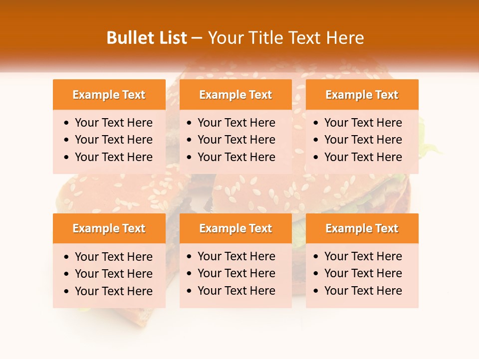 A Hamburger With A Bite Taken Out Of It PowerPoint Template