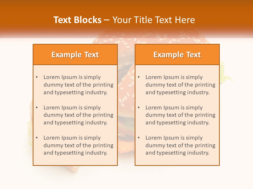 A Hamburger With A Bite Taken Out Of It PowerPoint Template