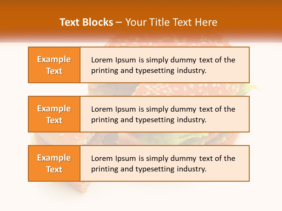 A Hamburger With A Bite Taken Out Of It PowerPoint Template