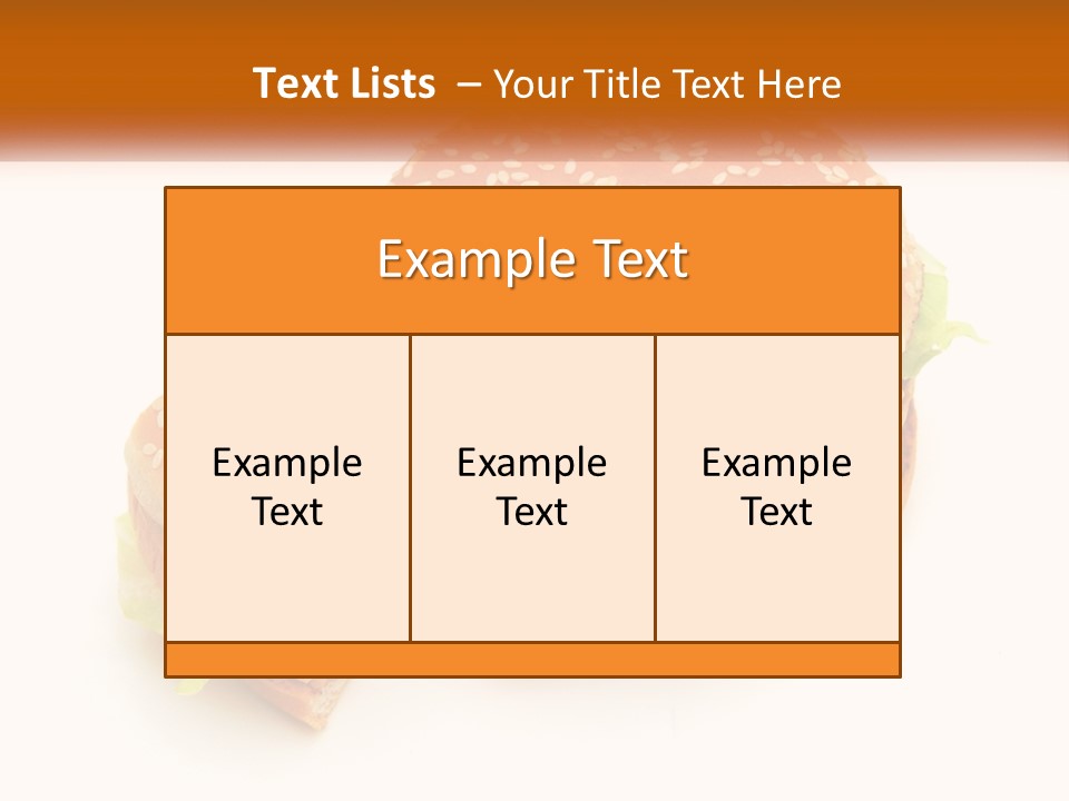 A Hamburger With A Bite Taken Out Of It PowerPoint Template