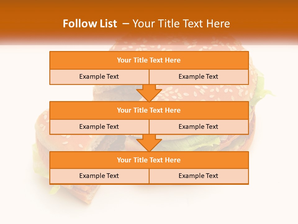 A Hamburger With A Bite Taken Out Of It PowerPoint Template