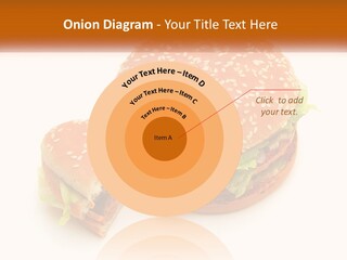 A Hamburger With A Bite Taken Out Of It PowerPoint Template