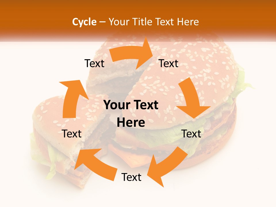 A Hamburger With A Bite Taken Out Of It PowerPoint Template
