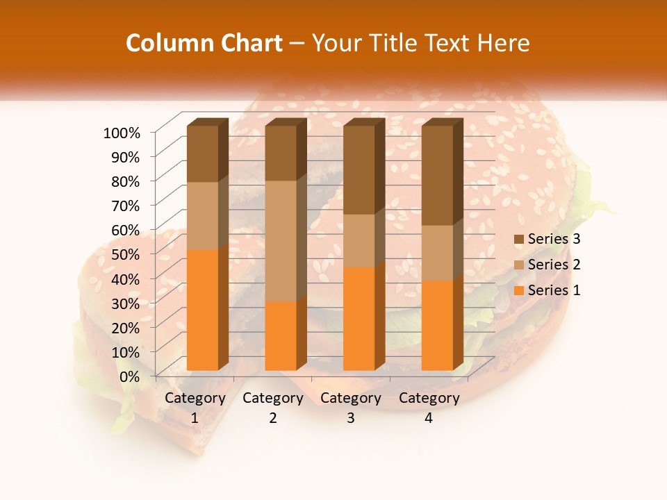 A Hamburger With A Bite Taken Out Of It PowerPoint Template