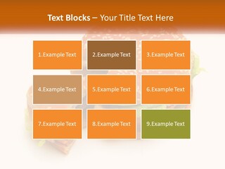 A Hamburger With A Bite Taken Out Of It PowerPoint Template