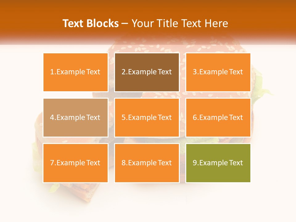 A Hamburger With A Bite Taken Out Of It PowerPoint Template