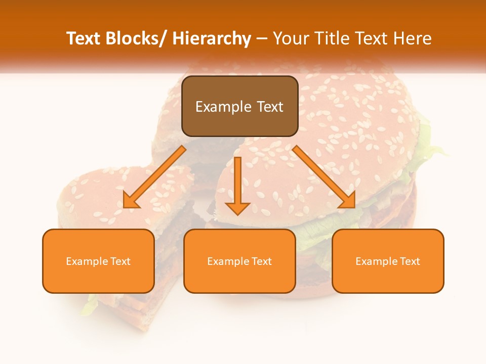 A Hamburger With A Bite Taken Out Of It PowerPoint Template