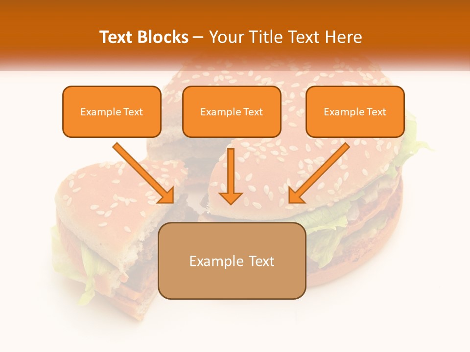 A Hamburger With A Bite Taken Out Of It PowerPoint Template