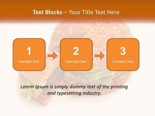 A Hamburger With A Bite Taken Out Of It PowerPoint Template