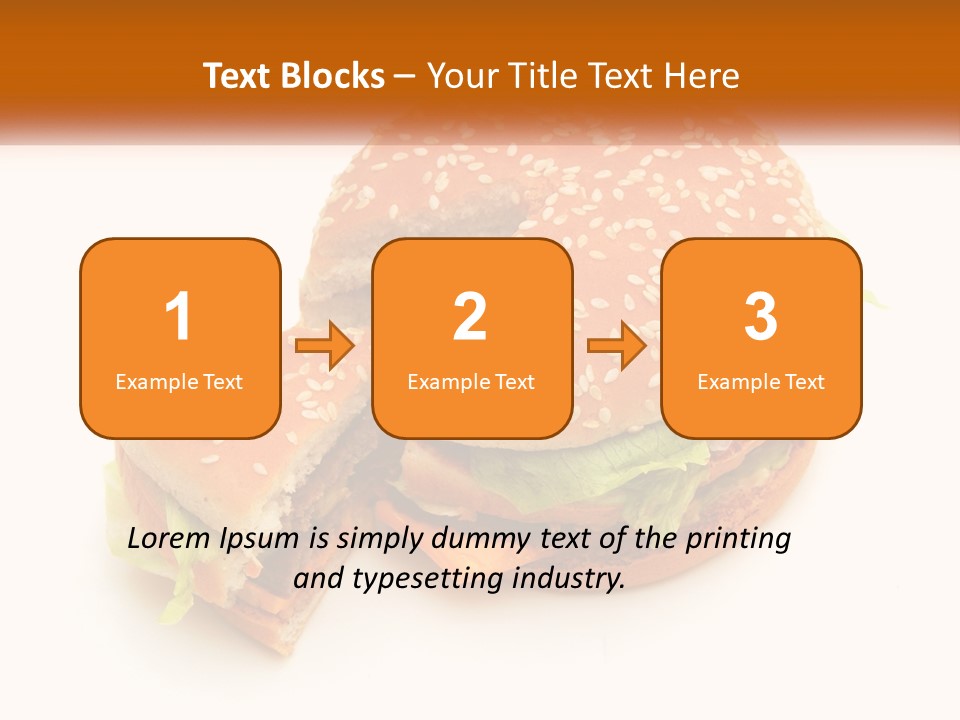 A Hamburger With A Bite Taken Out Of It PowerPoint Template