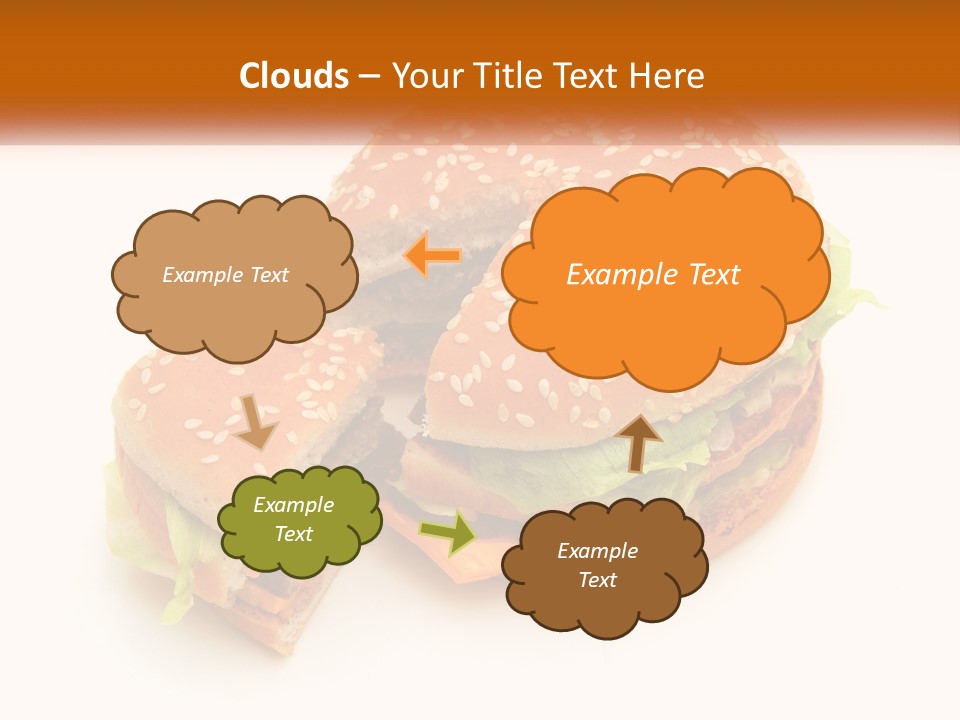A Hamburger With A Bite Taken Out Of It PowerPoint Template