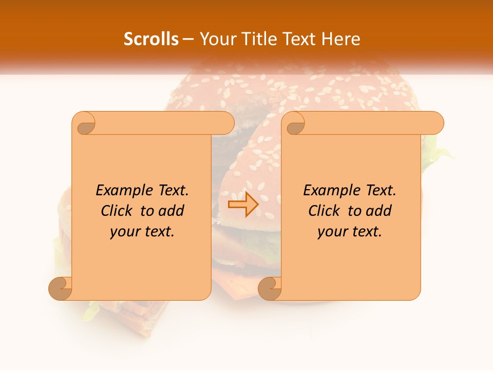 A Hamburger With A Bite Taken Out Of It PowerPoint Template