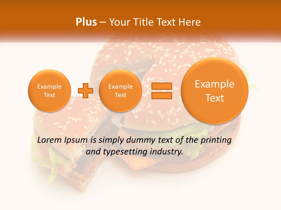 A Hamburger With A Bite Taken Out Of It PowerPoint Template