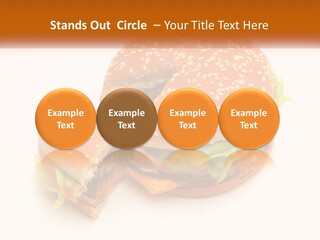 A Hamburger With A Bite Taken Out Of It PowerPoint Template