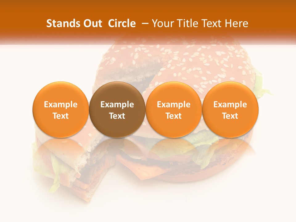 A Hamburger With A Bite Taken Out Of It PowerPoint Template