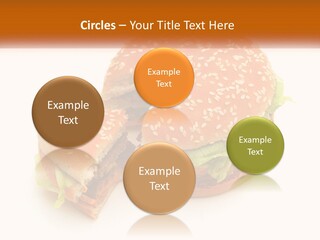 A Hamburger With A Bite Taken Out Of It PowerPoint Template