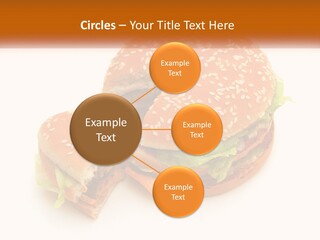 A Hamburger With A Bite Taken Out Of It PowerPoint Template