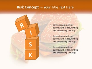 A Hamburger With A Bite Taken Out Of It PowerPoint Template