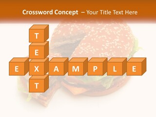 A Hamburger With A Bite Taken Out Of It PowerPoint Template