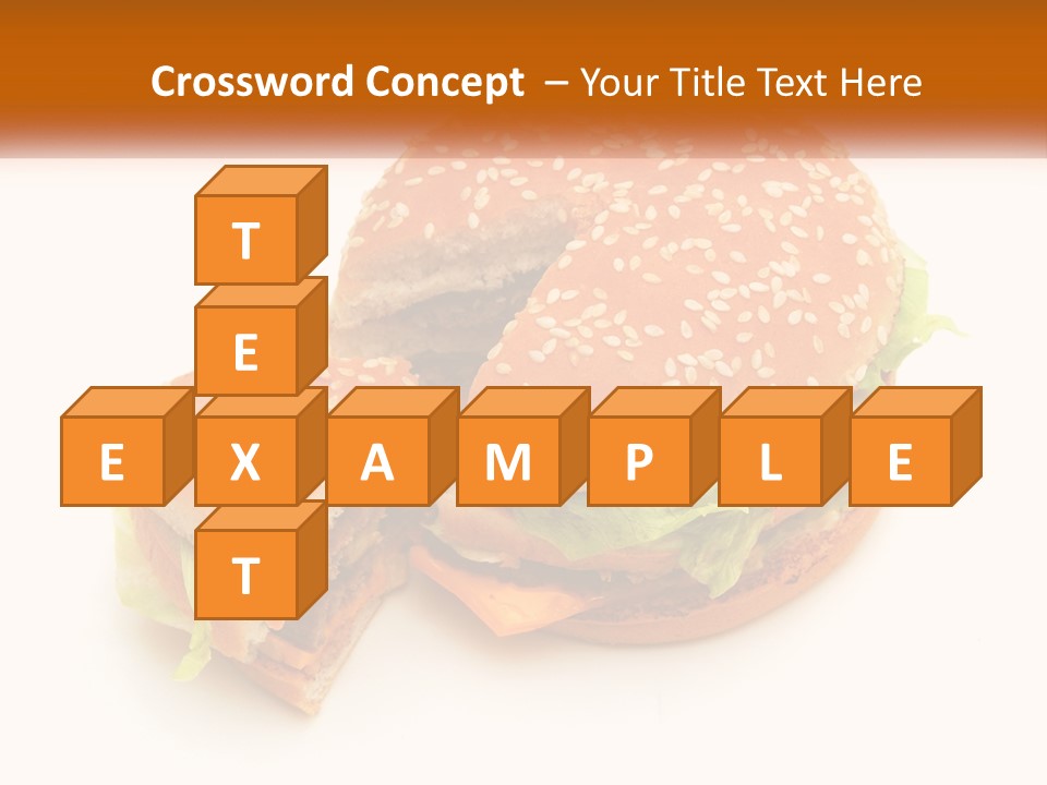 A Hamburger With A Bite Taken Out Of It PowerPoint Template