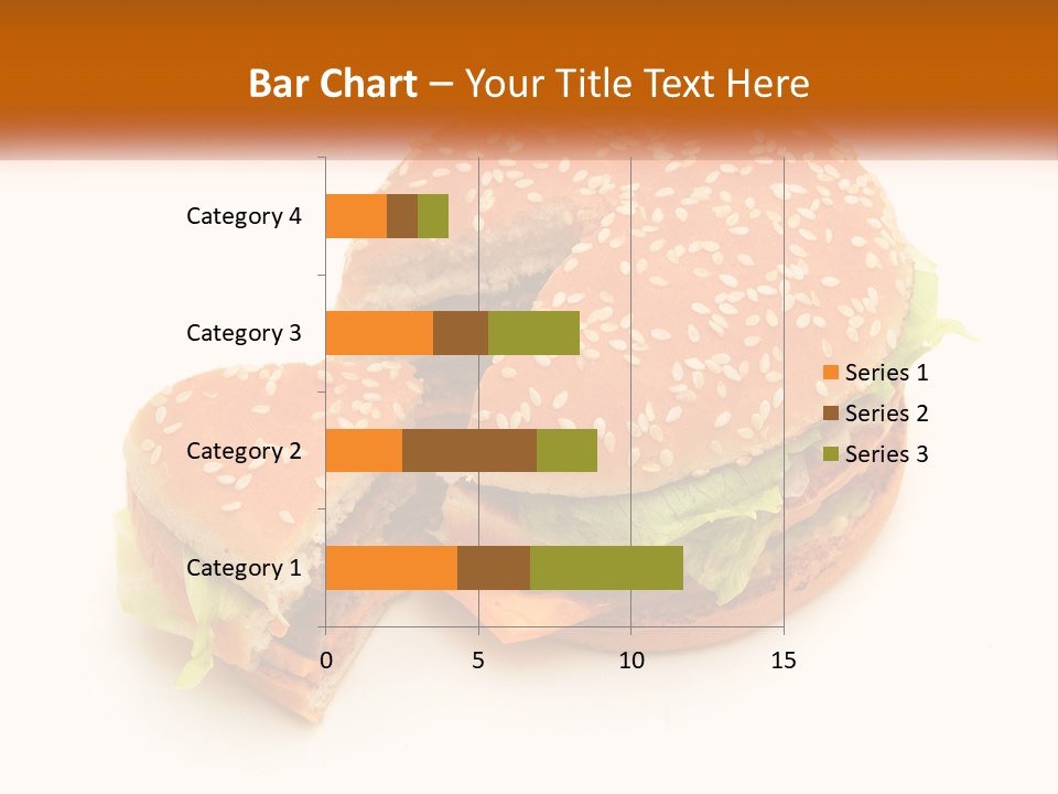 A Hamburger With A Bite Taken Out Of It PowerPoint Template