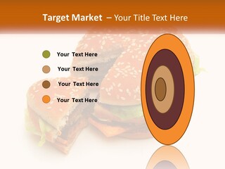 A Hamburger With A Bite Taken Out Of It PowerPoint Template