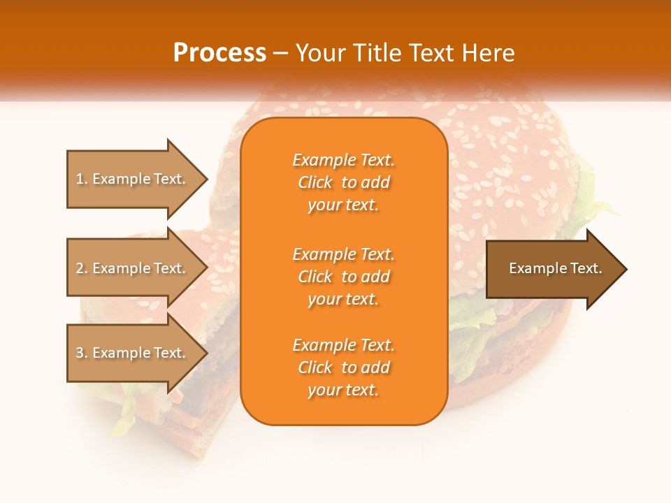 A Hamburger With A Bite Taken Out Of It PowerPoint Template