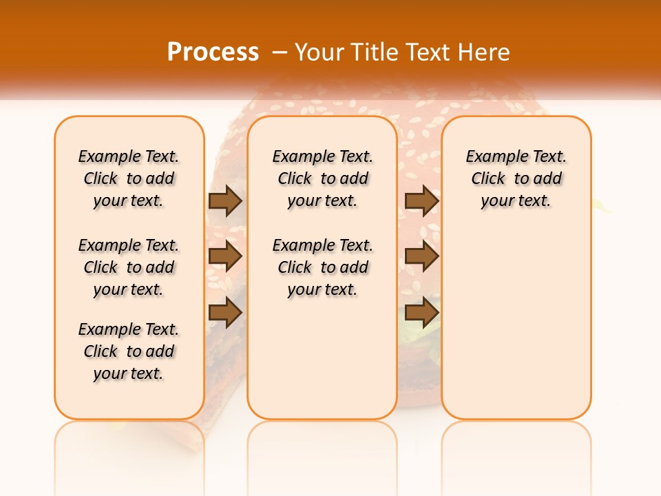 A Hamburger With A Bite Taken Out Of It PowerPoint Template