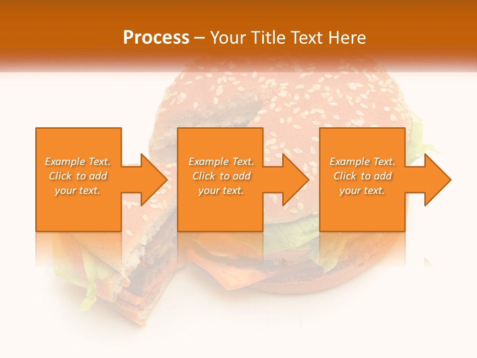 A Hamburger With A Bite Taken Out Of It PowerPoint Template