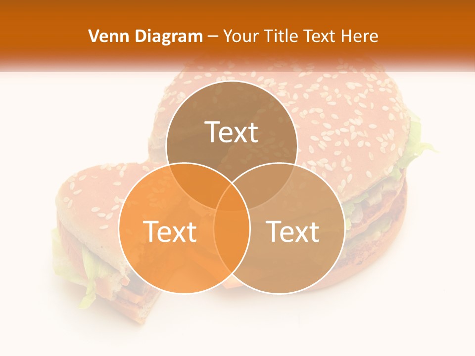 A Hamburger With A Bite Taken Out Of It PowerPoint Template
