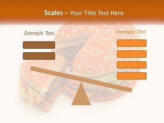 A Hamburger With A Bite Taken Out Of It PowerPoint Template