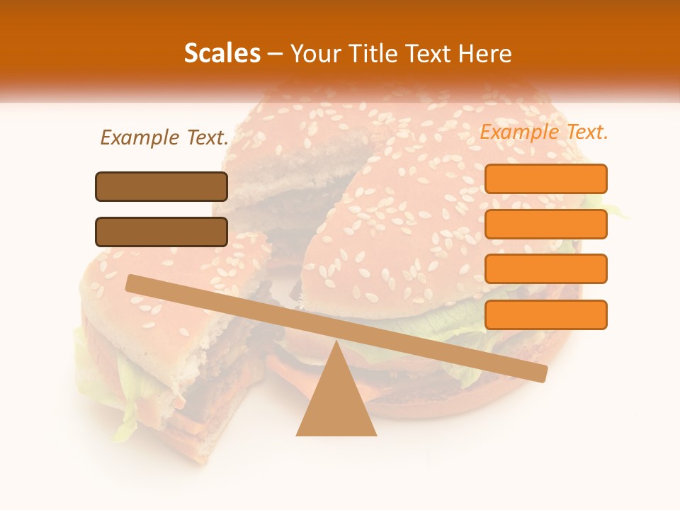 A Hamburger With A Bite Taken Out Of It PowerPoint Template