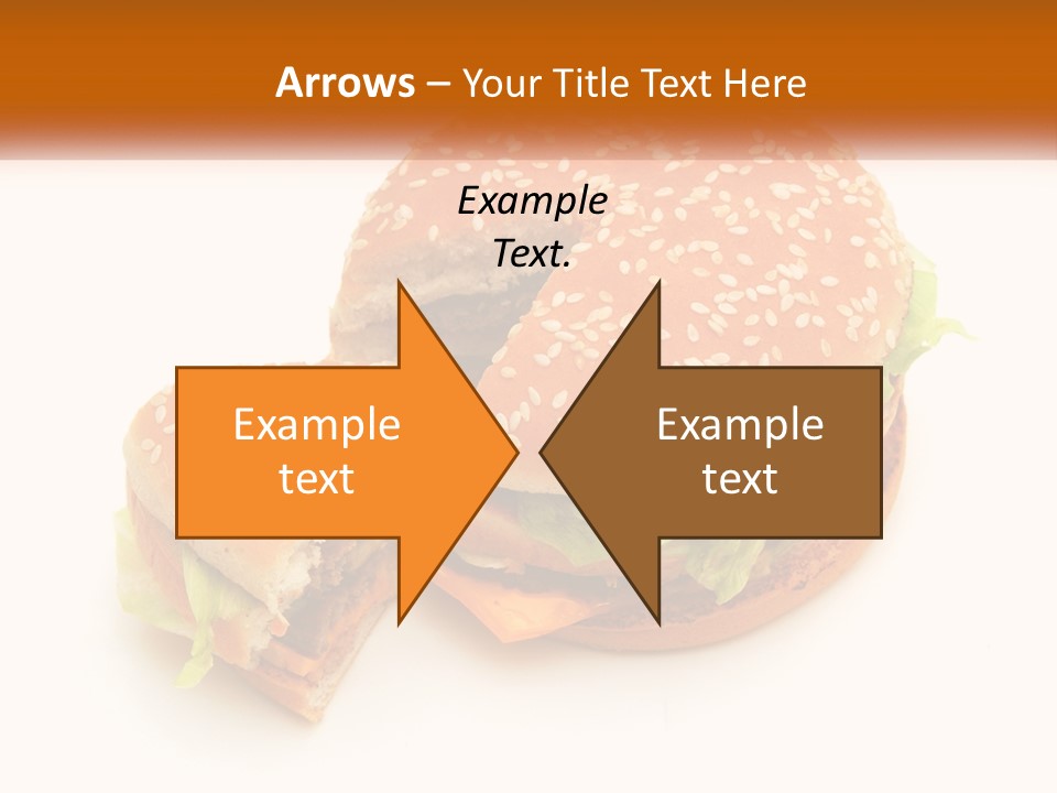 A Hamburger With A Bite Taken Out Of It PowerPoint Template