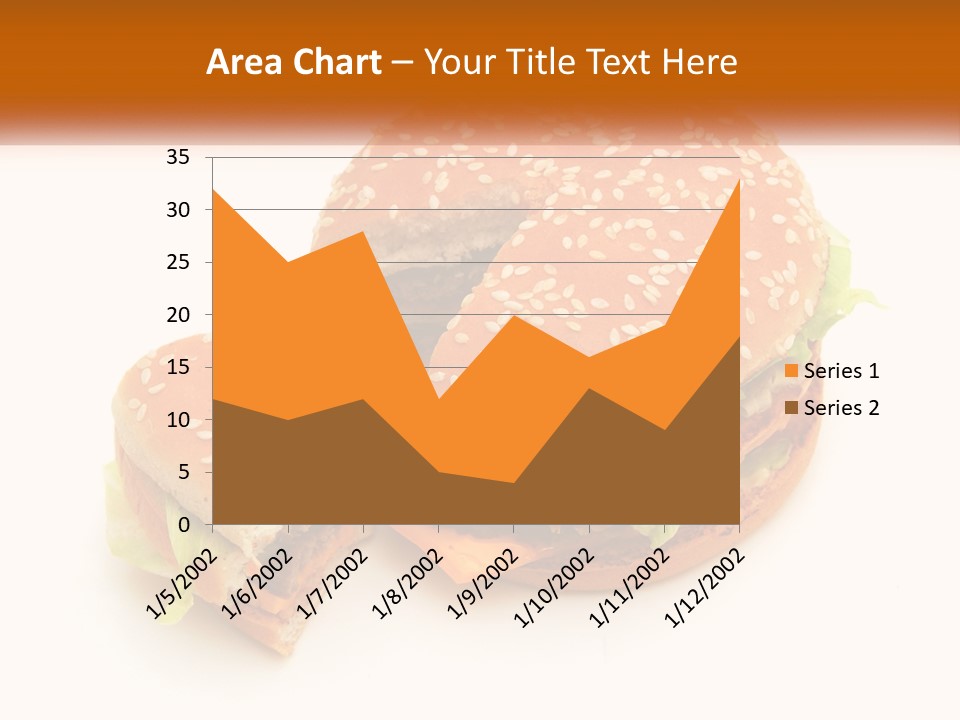 A Hamburger With A Bite Taken Out Of It PowerPoint Template