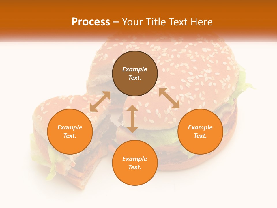 A Hamburger With A Bite Taken Out Of It PowerPoint Template