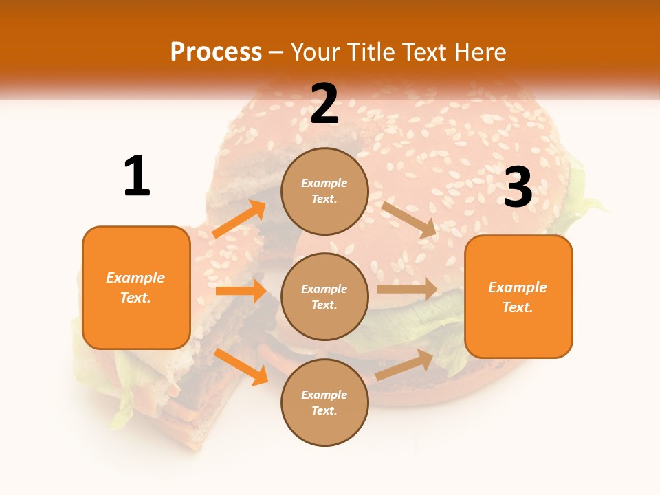 A Hamburger With A Bite Taken Out Of It PowerPoint Template