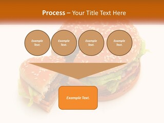 A Hamburger With A Bite Taken Out Of It PowerPoint Template