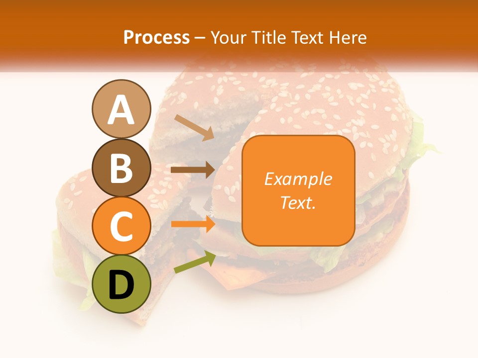 A Hamburger With A Bite Taken Out Of It PowerPoint Template