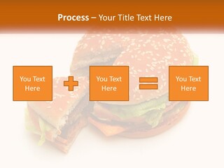 A Hamburger With A Bite Taken Out Of It PowerPoint Template