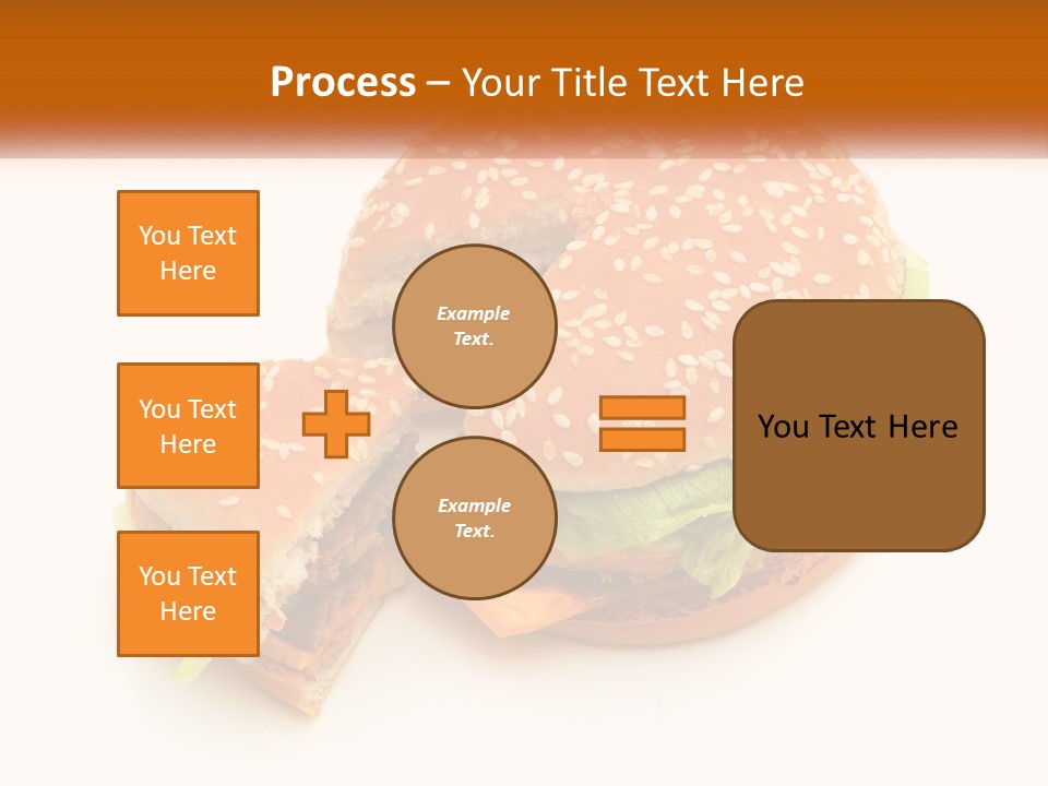 A Hamburger With A Bite Taken Out Of It PowerPoint Template