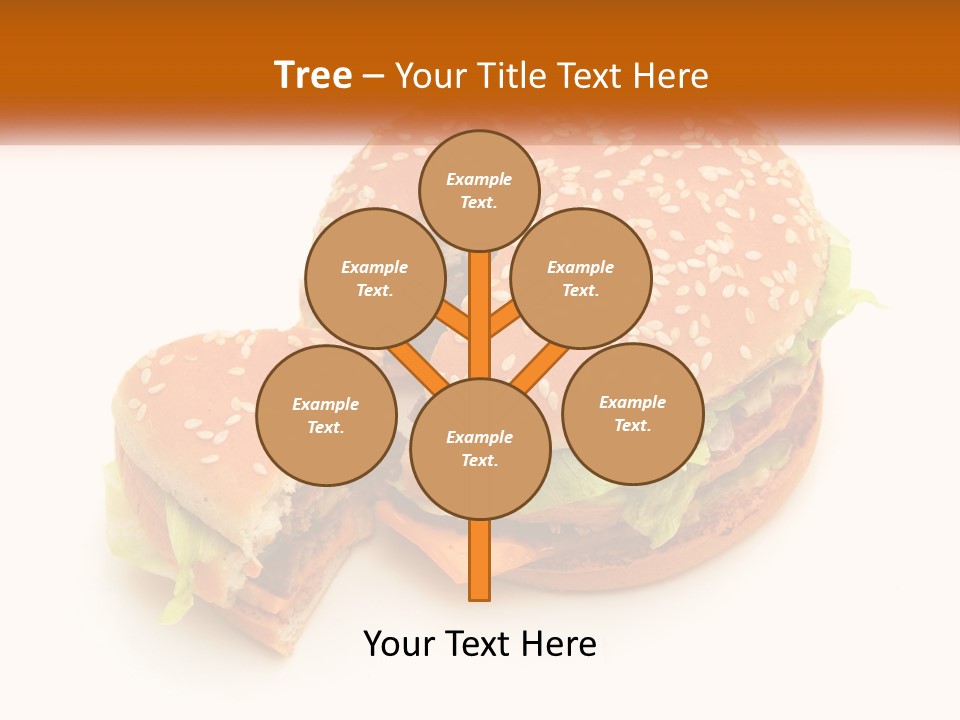A Hamburger With A Bite Taken Out Of It PowerPoint Template