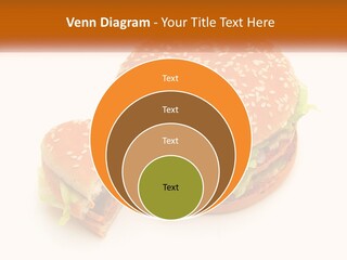 A Hamburger With A Bite Taken Out Of It PowerPoint Template