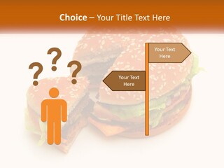 A Hamburger With A Bite Taken Out Of It PowerPoint Template