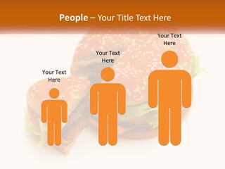 A Hamburger With A Bite Taken Out Of It PowerPoint Template