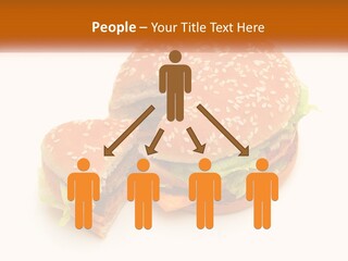 A Hamburger With A Bite Taken Out Of It PowerPoint Template