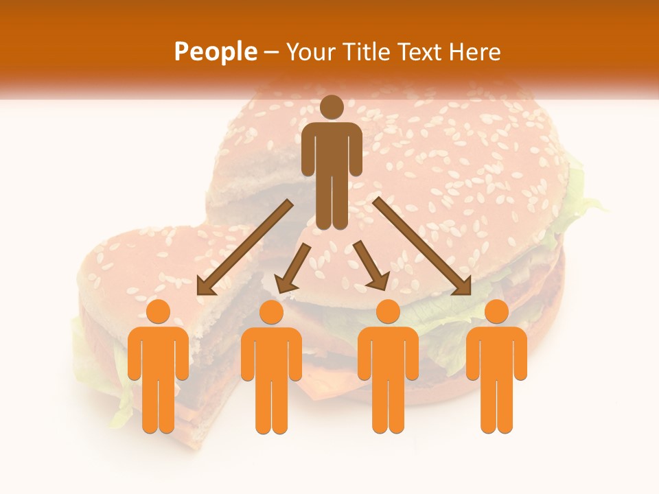 A Hamburger With A Bite Taken Out Of It PowerPoint Template